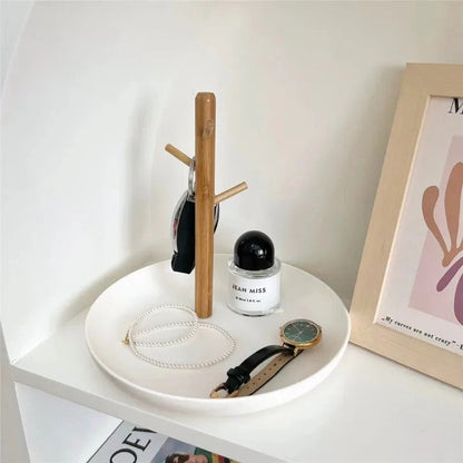 Rangement Clé - BranchRoundTray™ - Blanc - Mon Cocon Maison
