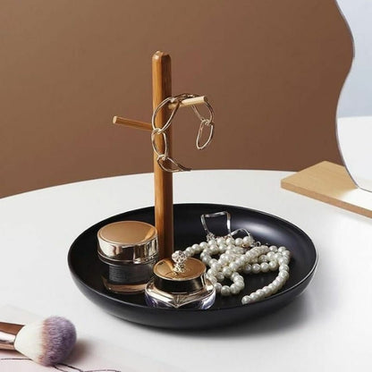 Rangement Clé - BranchRoundTray™ - Noir - Mon Cocon Maison