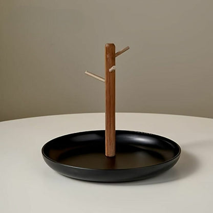 Rangement Clé - BranchRoundTray™ - Noir - Mon Cocon Maison